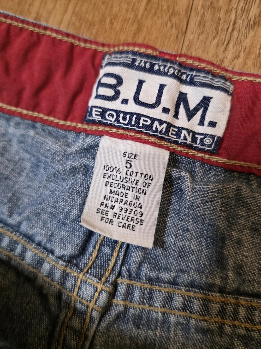 90s Y2K BUM Equipement High Rise Blue Denim Shorts